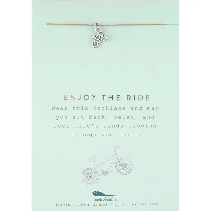 Enjoy The Ride – Silver Bicycle Necklace