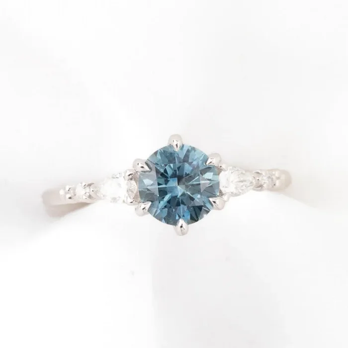 Estel Fleur Petal Ring, 1.34ct Blue Montana Sapphire