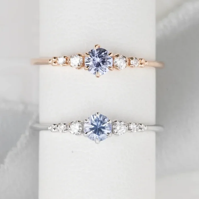 Estel Fleur Ring, 0.30ct Ceylon Sapphire