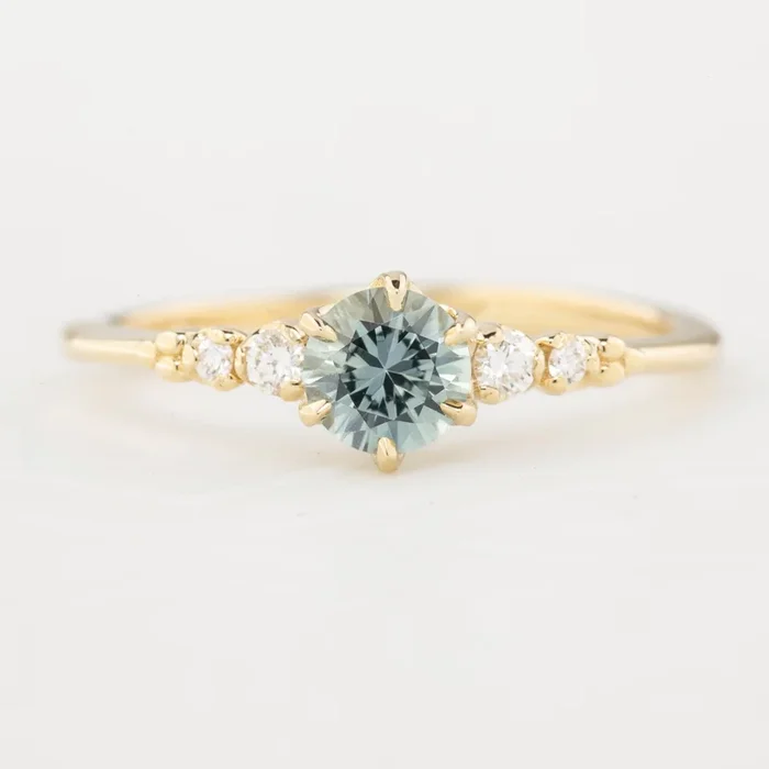 Estel Fleur Six Prongs Ring – 0.55ct Light Blue Montana Sapphire (One of a kind)