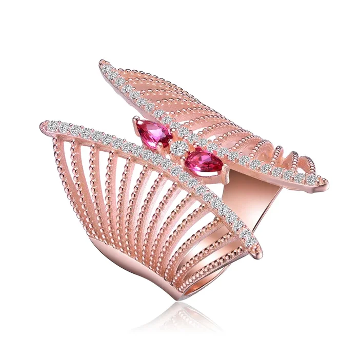 Estelle Accent Butterfly Design Setting Ring