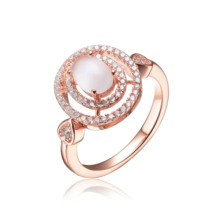 Estelle Solitaire Pearl Ring