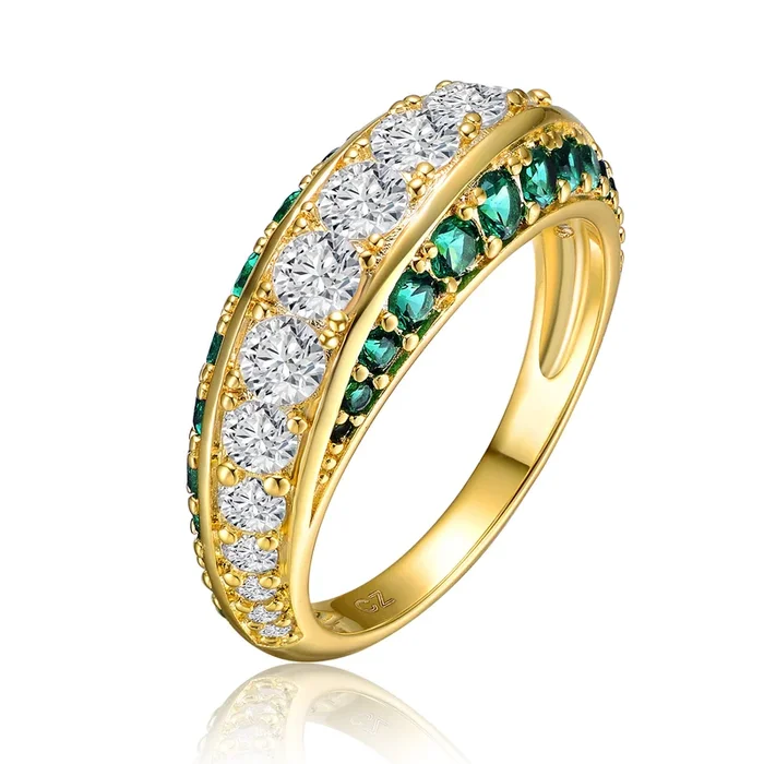 Estelle Toi et Moi Green Cocktail Ring