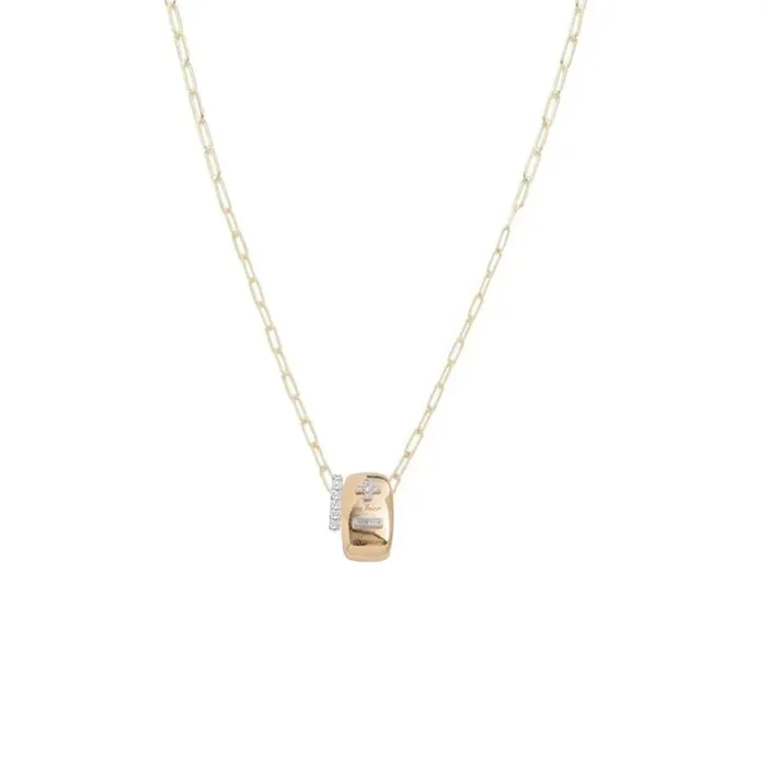 Ever Growing Love – Vivacity : Oversized Oval Heart Slide : Super Fine Clip Chain Necklace