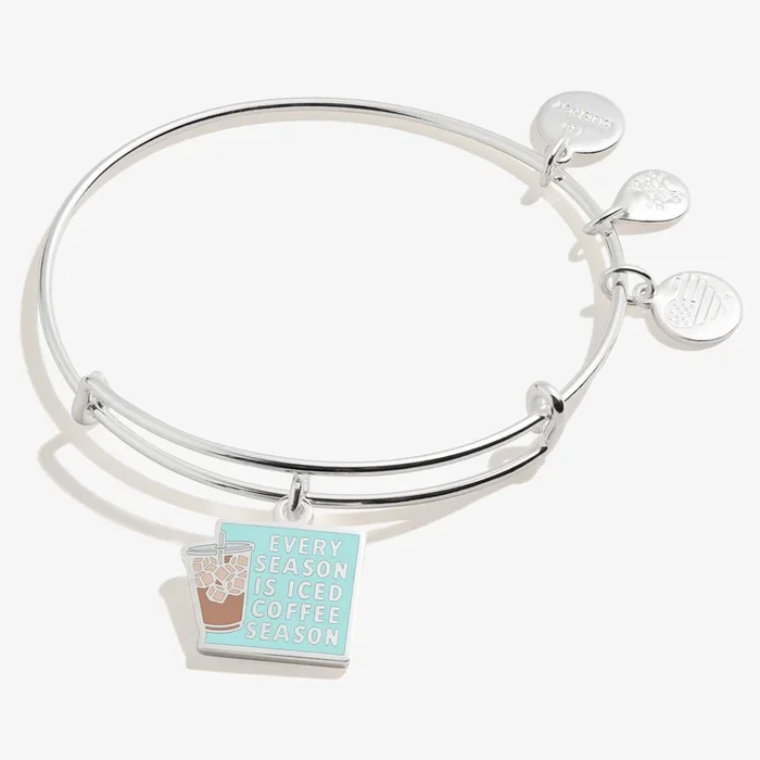 Every Season is Iced Coffee Season’ Charm Bangle Bracelet