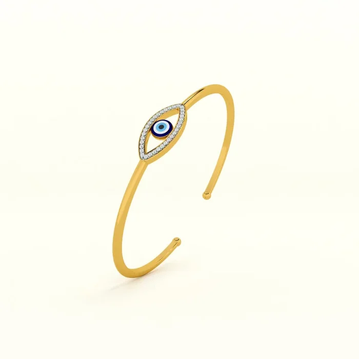 Evil Eye Zeinth 925 Silver Open Bangle