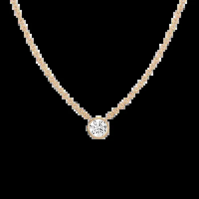 Extra Large Lab Grown Diamond Bezel Necklace