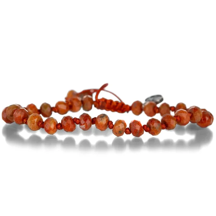 Faceted 6mm Fire Jasper Bracelet
