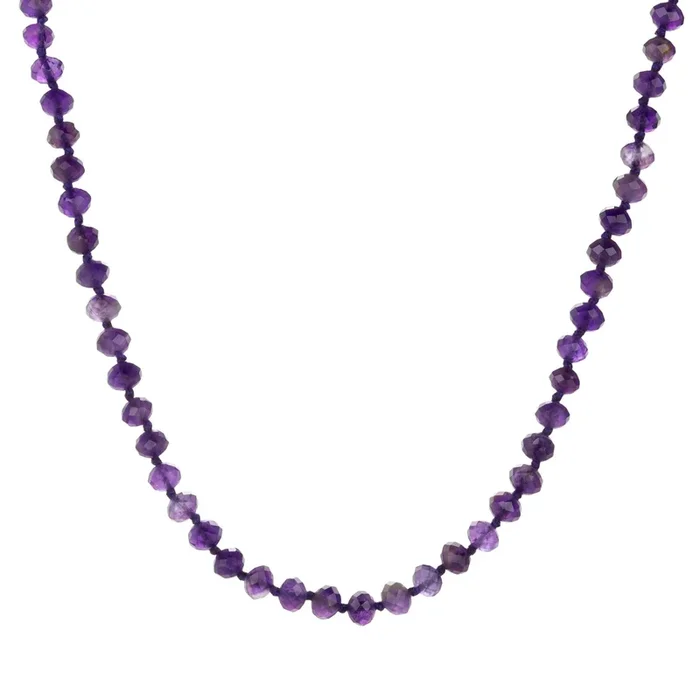 Faceted Amethyst Beaded Necklace