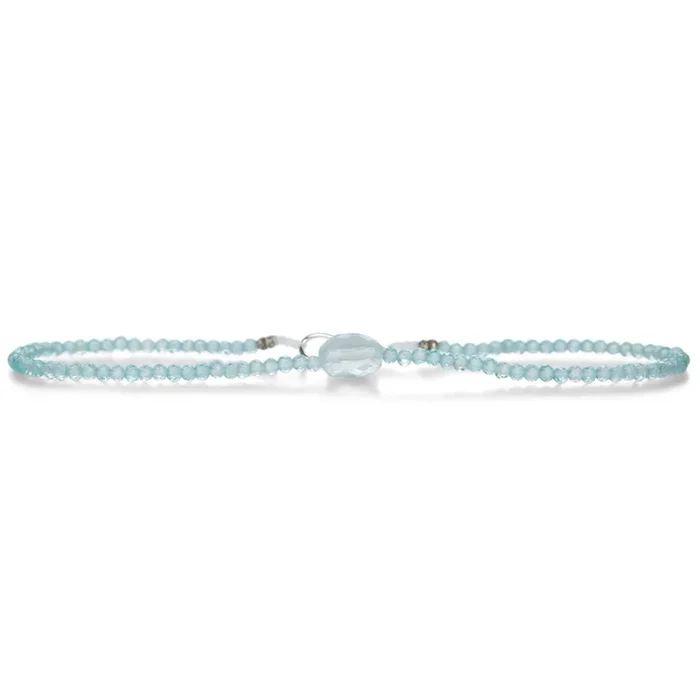 Faceted Apatite and Aquamarine Bracelet