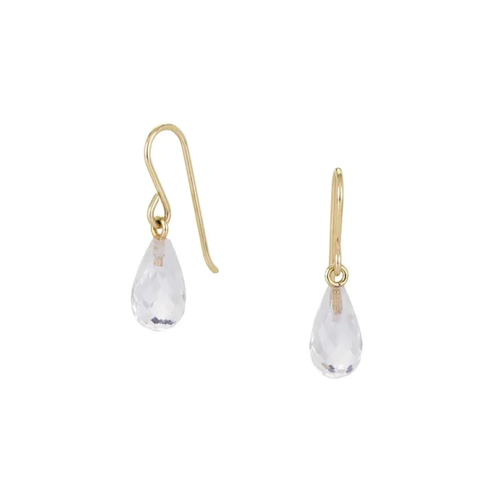 Faceted Blue Moonstone Drop Earrings