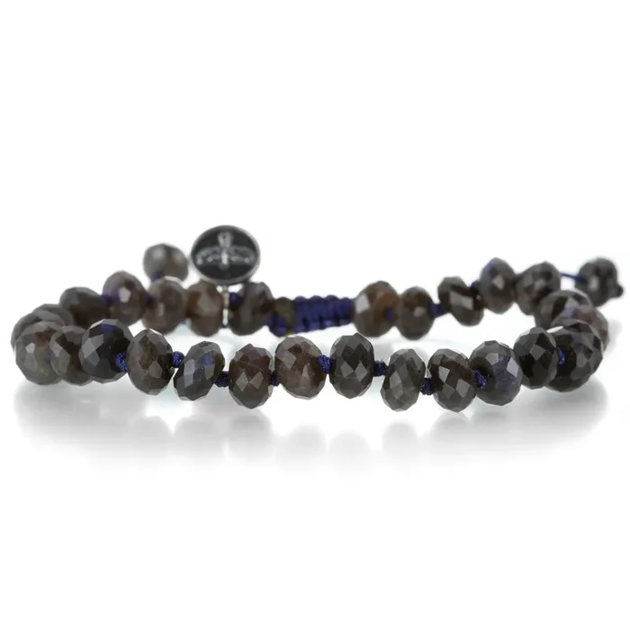 Faceted Dark Labradorite 8mm Bracelet
