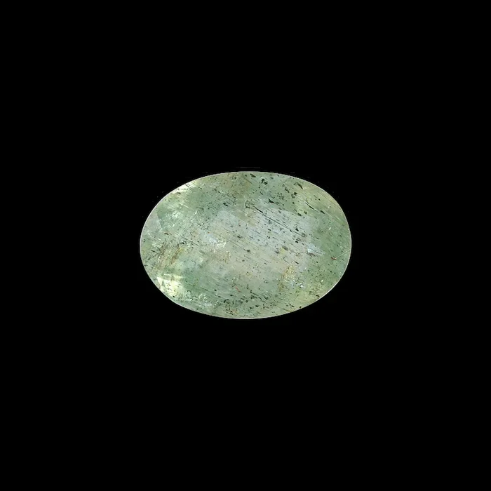Faceted Green Aquamarine Oval