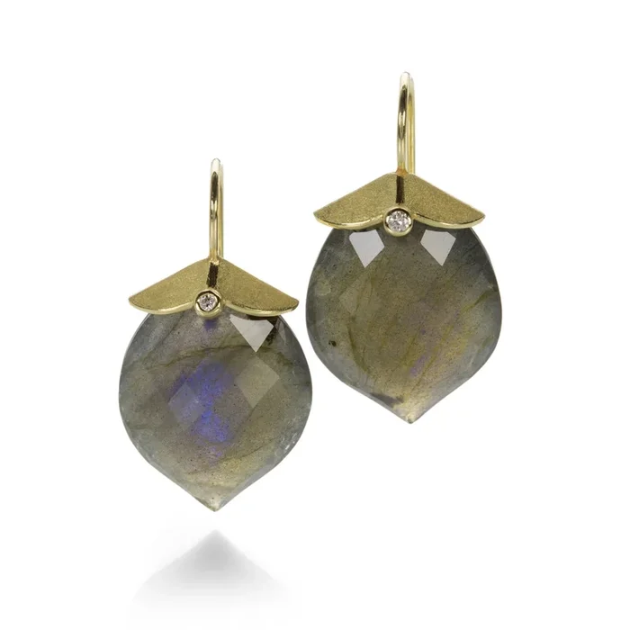 Faceted Labradorite Drop Earrings