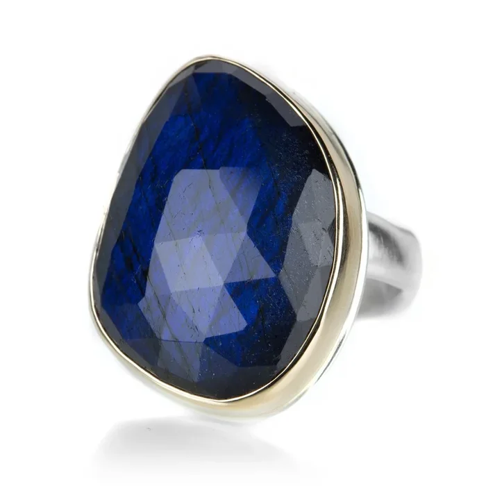 Faceted Labradorite Ring