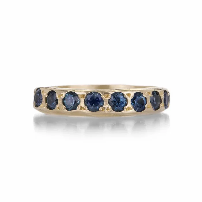 Faceted Montana Sapphire Band