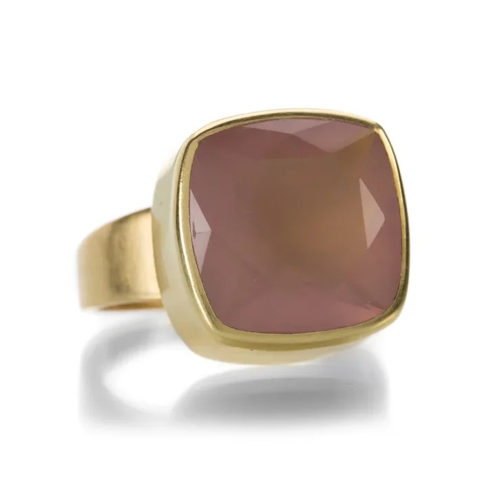 Faceted Rose Quartz Ring