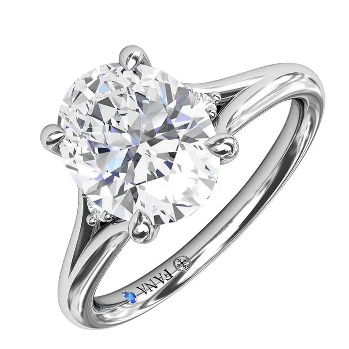Fana Solitaire Diamond Engagement Ring Setting in 14kt White Gold (1/20ct tw)
