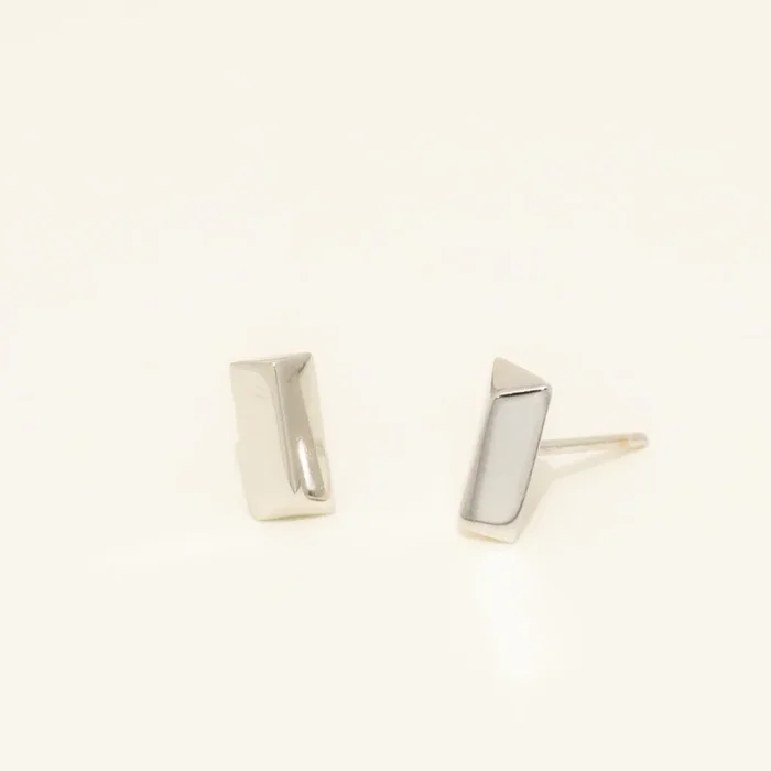 Fancy Stud Earrings in 14kt White Gold