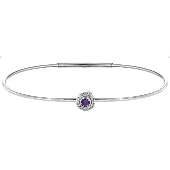 February Birthstone Bangle