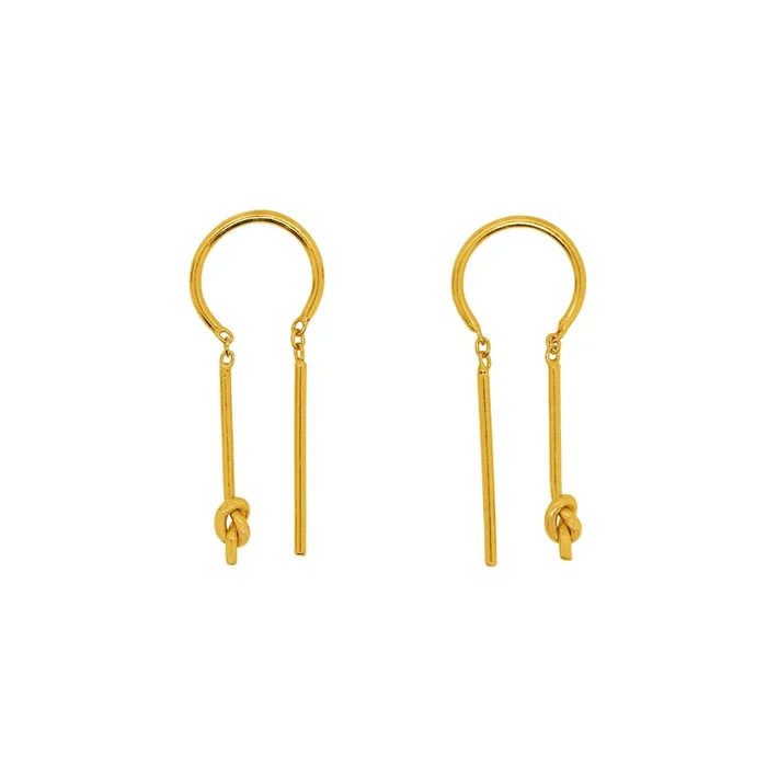 Feeling Knotty Dancer Threaders in Gold – 1 1/8″ L | Available to Ship January 7, 2025