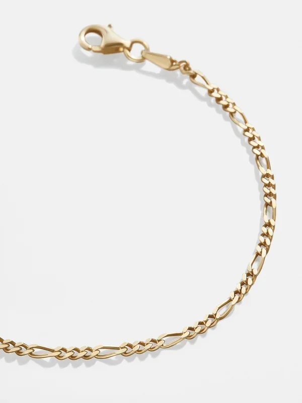 Figaro 18K Gold Bracelet – Gold