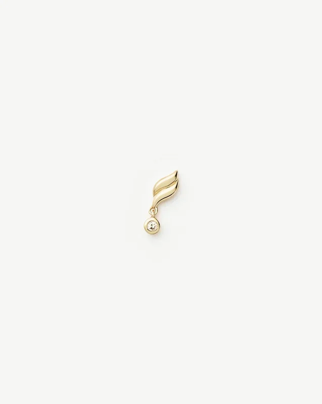 Fine Savi Single Stud Earring | 14ct Solid Gold/Diamond