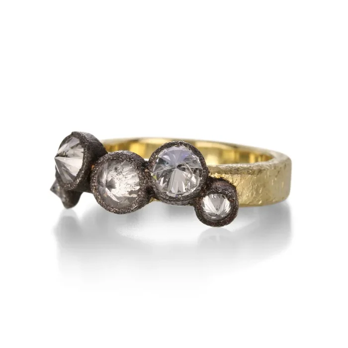 Five Inverted Diamond Ring