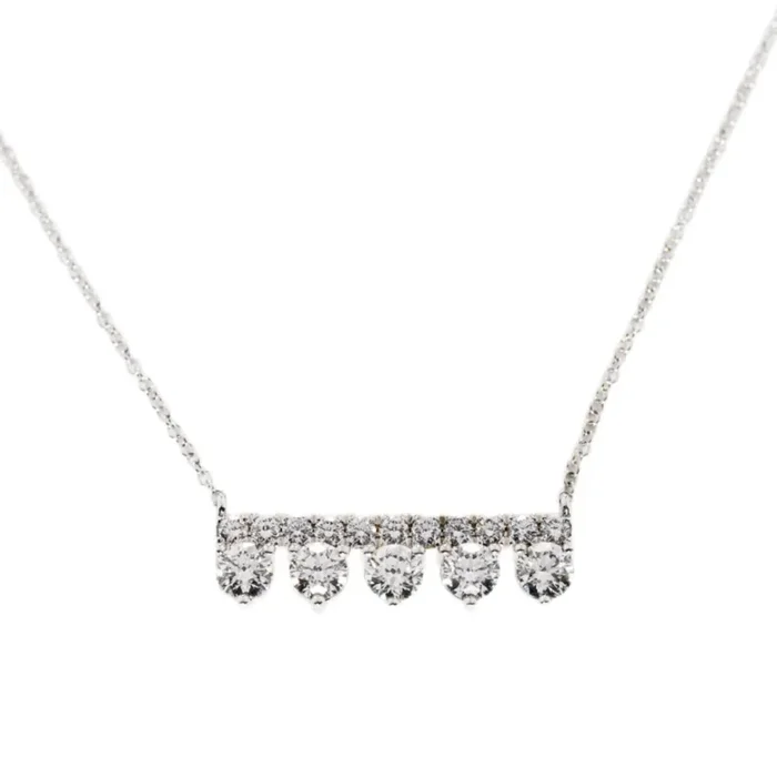 Five-Star Bar Diamond Necklace