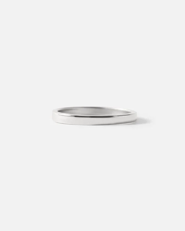 Flat Band / 2mm in Platinum