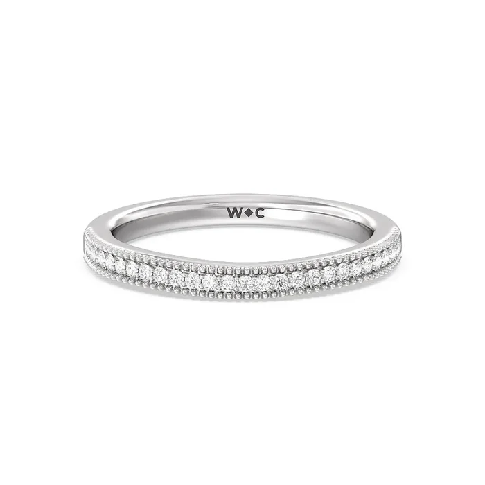 Floral Halo Cathedral Diamond Wedding Band