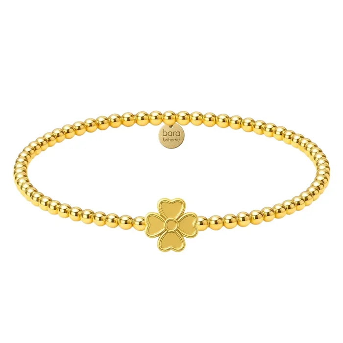 Flower Charm | Gold Filled Beaded Bracelet