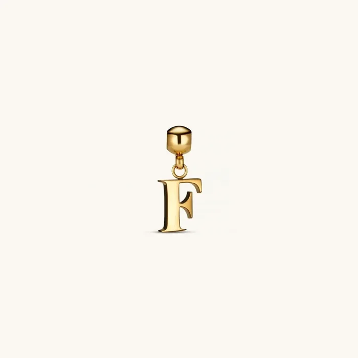 F Classic Initial Charm Gold