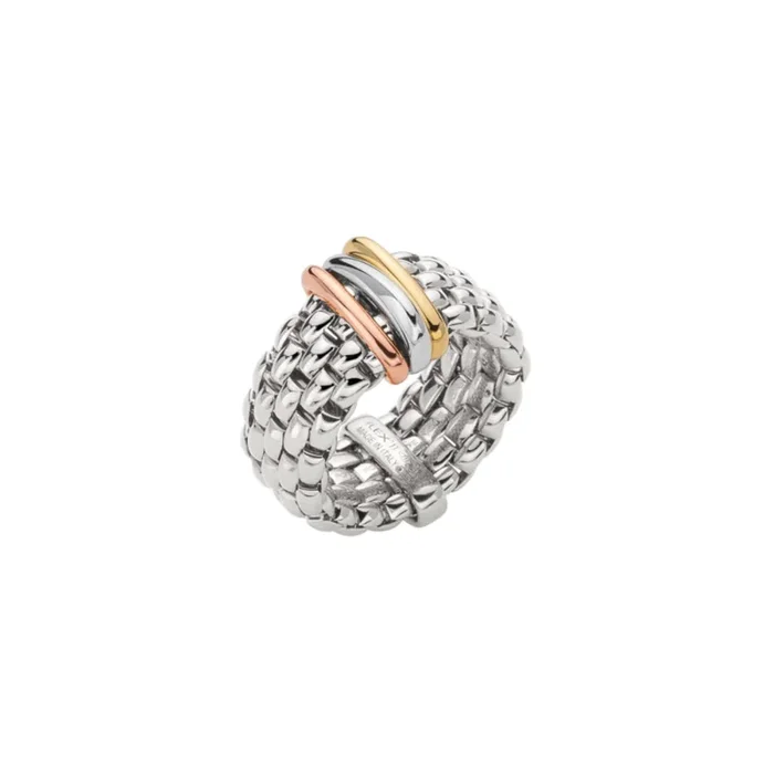 Fope 18k Panorama Tri-Tone Flex’It Ring
