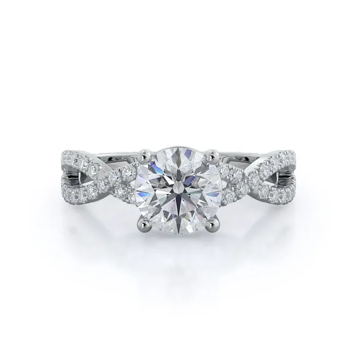 Forever Twisting Lab Diamond Engagement Ring