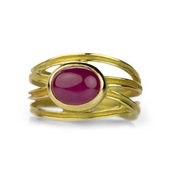 Four Wrap Ring with Ruby