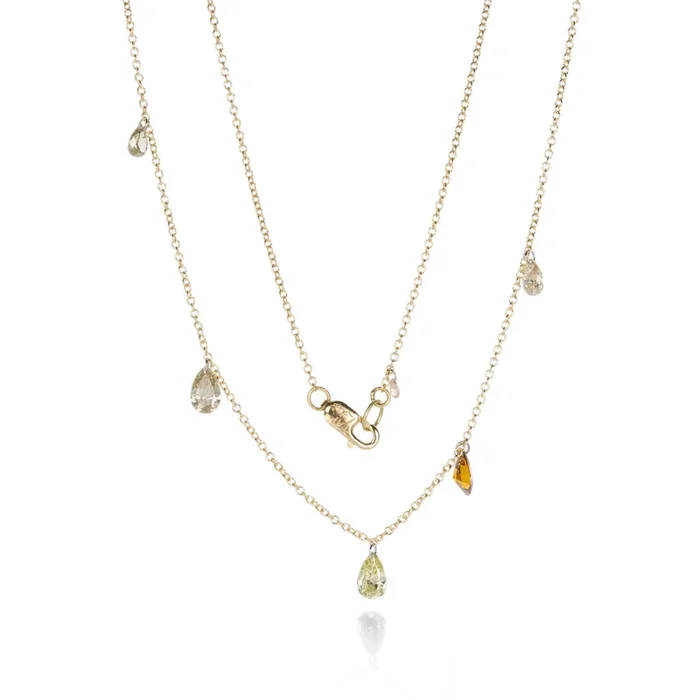 Free Set Mixed Color Diamond Necklace
