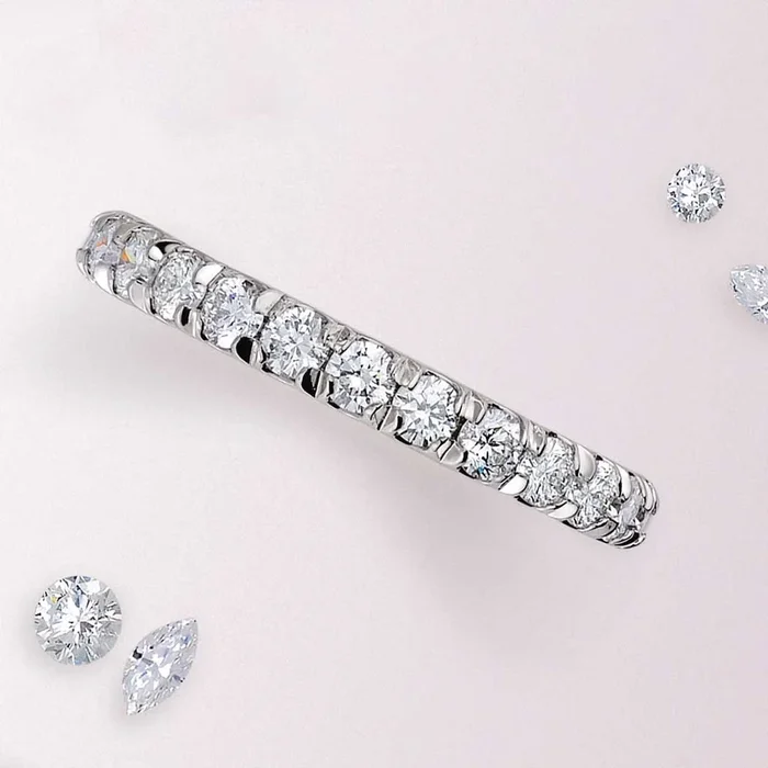French Set Diamond Eternity Band