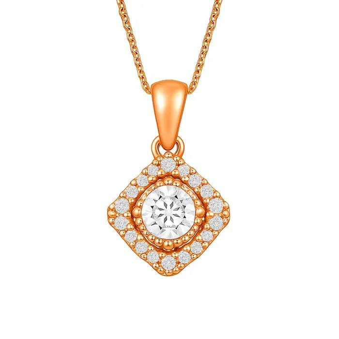 Frostedblush Halo Pendant