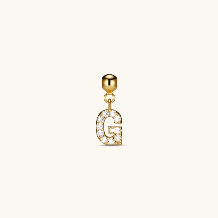 G Diamond Initial Charm Gold