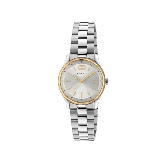 G-Timeless Silver Dial on Steel Bracelet