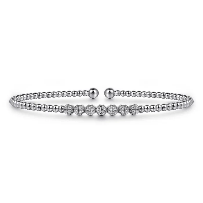 Gabriel & Co. 14K White Gold Diamond Bangle