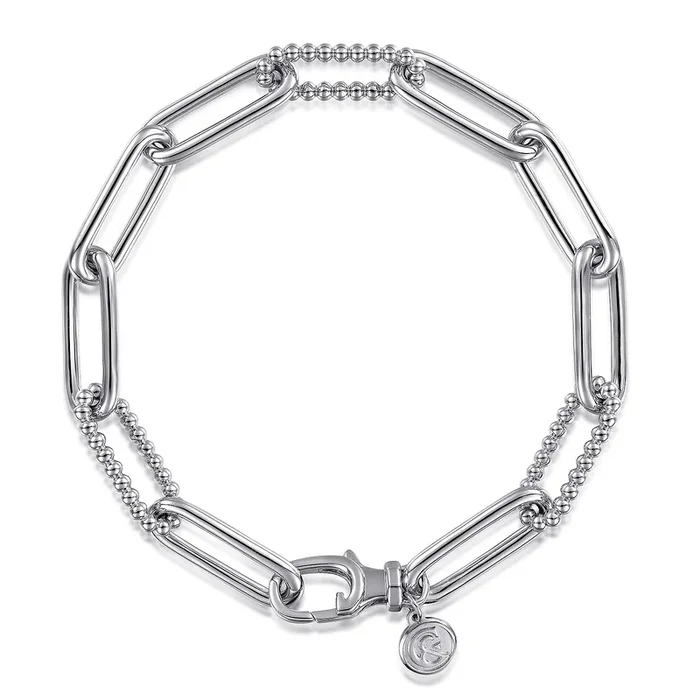 Gabriel & Co. Sterling Silver Bujukan Link Bracelet 7″