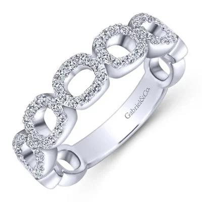 Gabriel Diamond Stackable Band in 14kt White Gold (1/4ct tw)