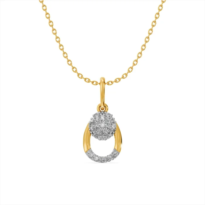 Garden Drop 9KT Gold Lab Grown Diamond Pendant