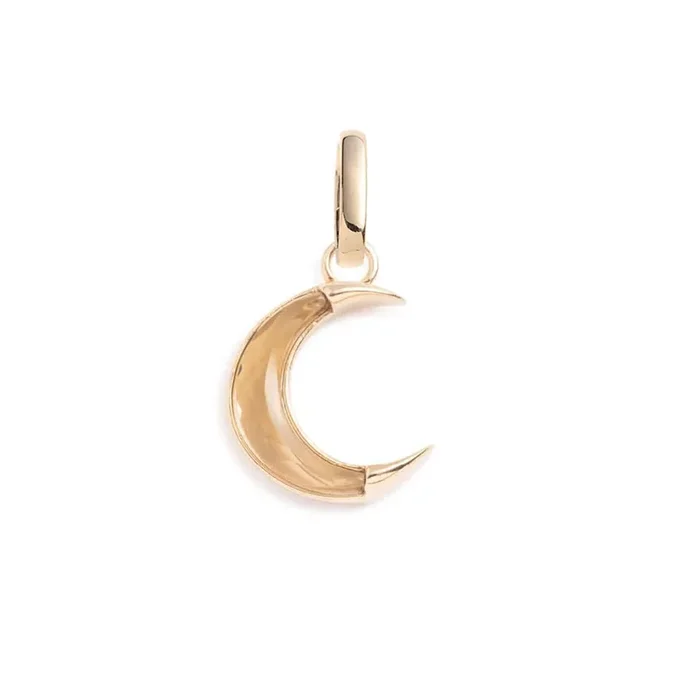 Gemstone Crescent – Karma : 15mm Medallion Champagne Citrine with Annex Link