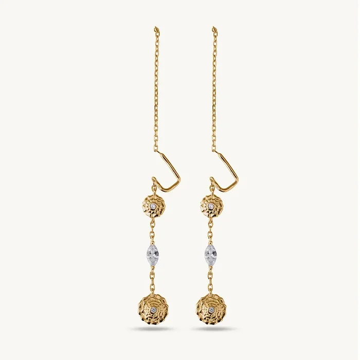 Gendaphool Glam Danglers | 18K Gold Vermeil Plated
