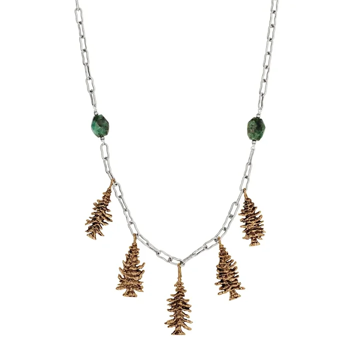Gentle Giants Necklace in Bronze & Silver