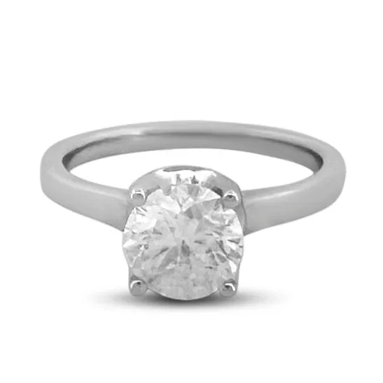 GIA Graded 1.50cts Round Brilliant Natural Diamond “First Light” Solitaire Engagement Ring in 14k White Gold