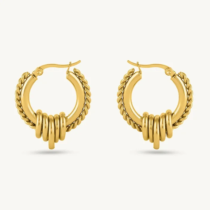 Gilded Cluster Hoops